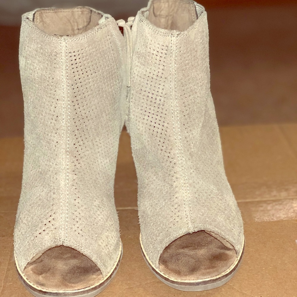 TOMS open toe booties